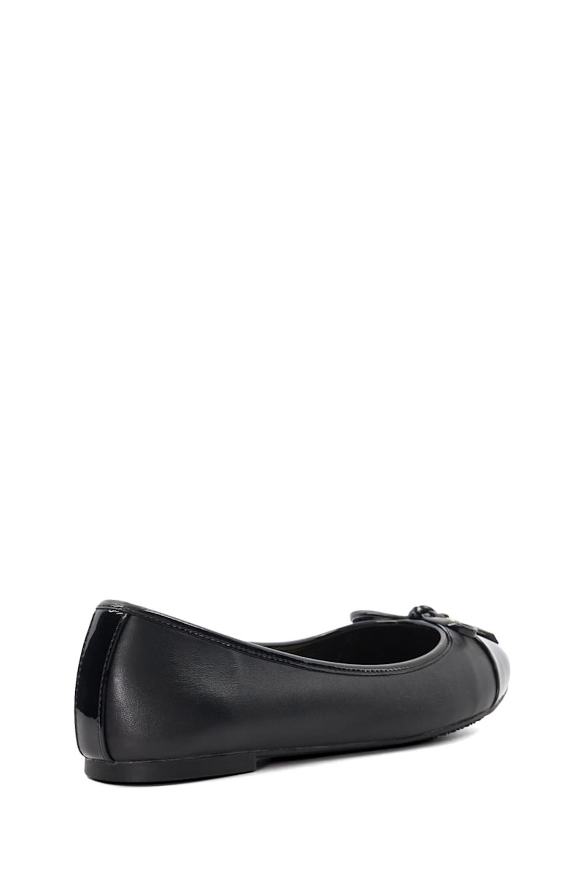 Dune London Black Ground Hallo Charm Trim Ballet Shoes - Image 5 of 6