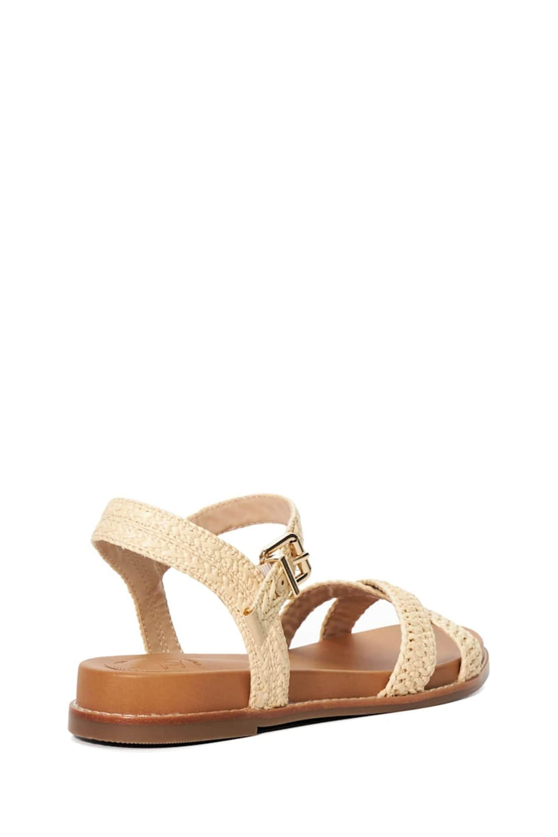 Dune London Natural Lassey Cross-Strap Sandals - Image 5 of 6