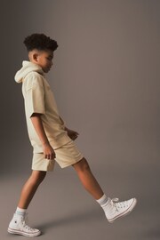 Buttermilk Yellow Short Sleeve Hoodie and Shorts Set (3-16yrs) - Image 2 of 6