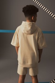 Buttermilk Yellow Short Sleeve Hoodie and Shorts Set (3-16yrs) - Image 3 of 6