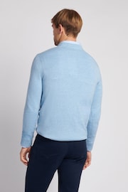 U.S. Polo Assn. Mens Blue Cotton Crew Neck Jumper - Image 2 of 7