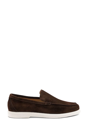 Loake  Tuscany Suede Apron Brown Loafers