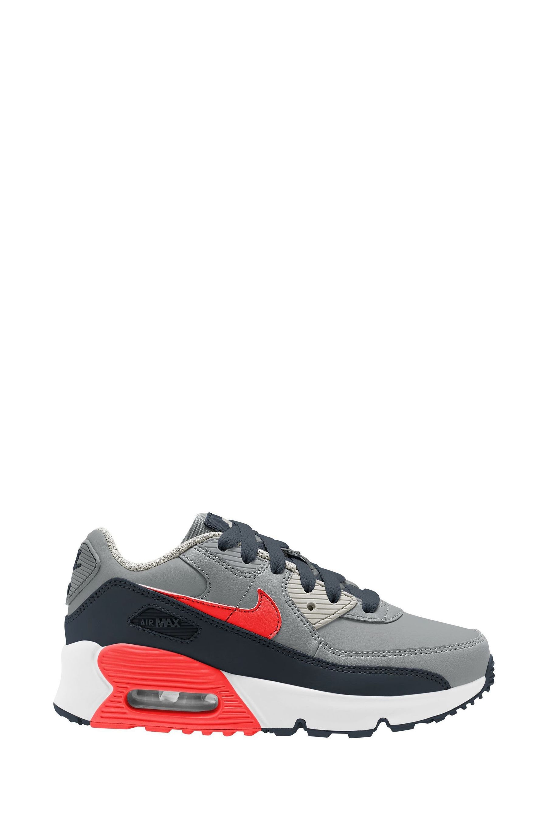 Buy Nike Grey Red Black Air Max 90 Junior Trainers from Next Luxembourg