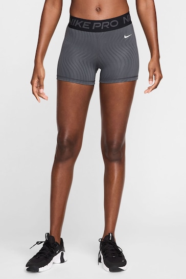 Nike Black Dri-FIT Pro Mid Rise 3 Printed Shorts