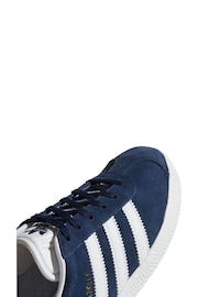 adidas Originals Navy/White Gazelle Trainers - Image 8 of 9