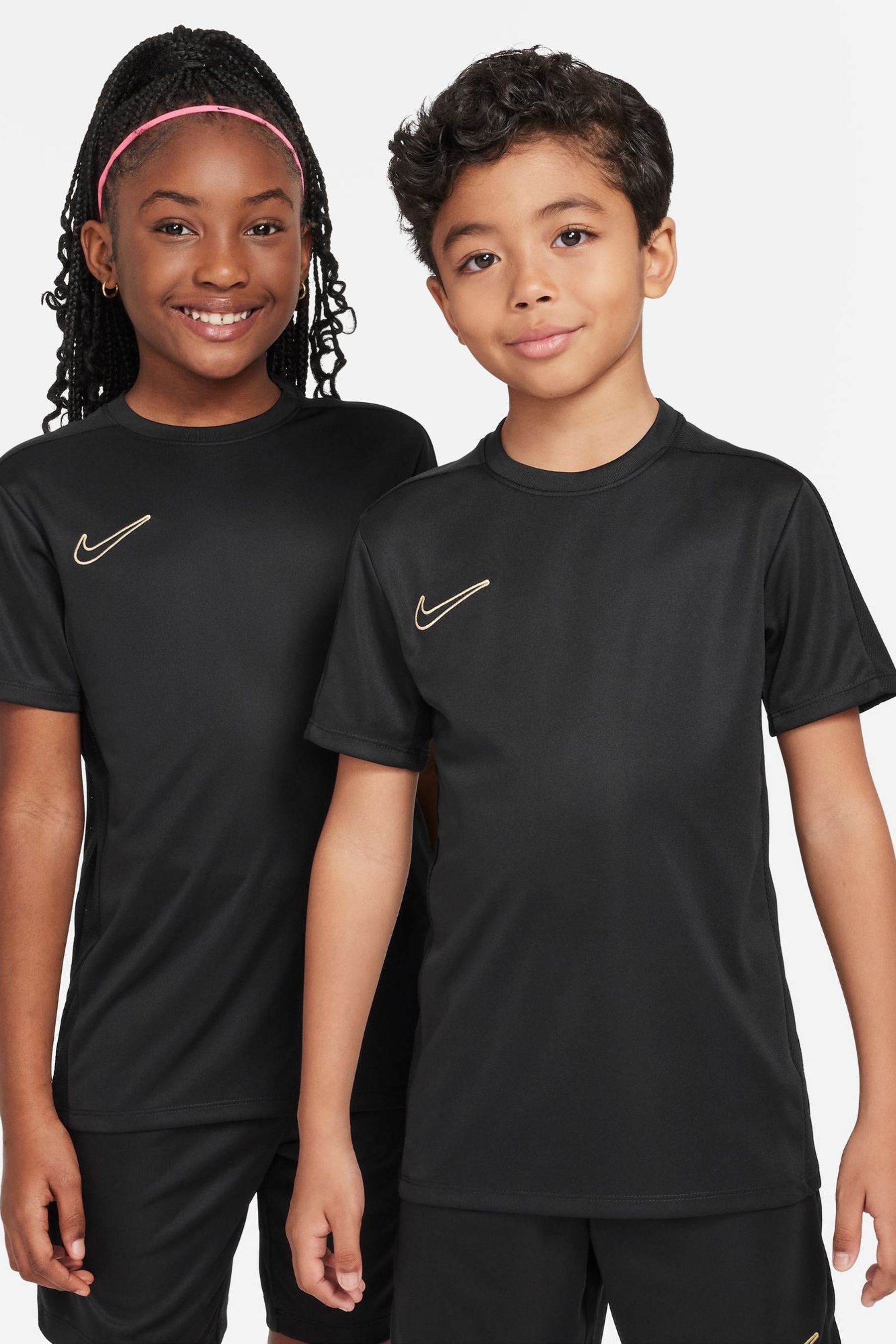 Buy Nike Black Gold Dri FIT Academy Training T Shirt from the Next UK online shop