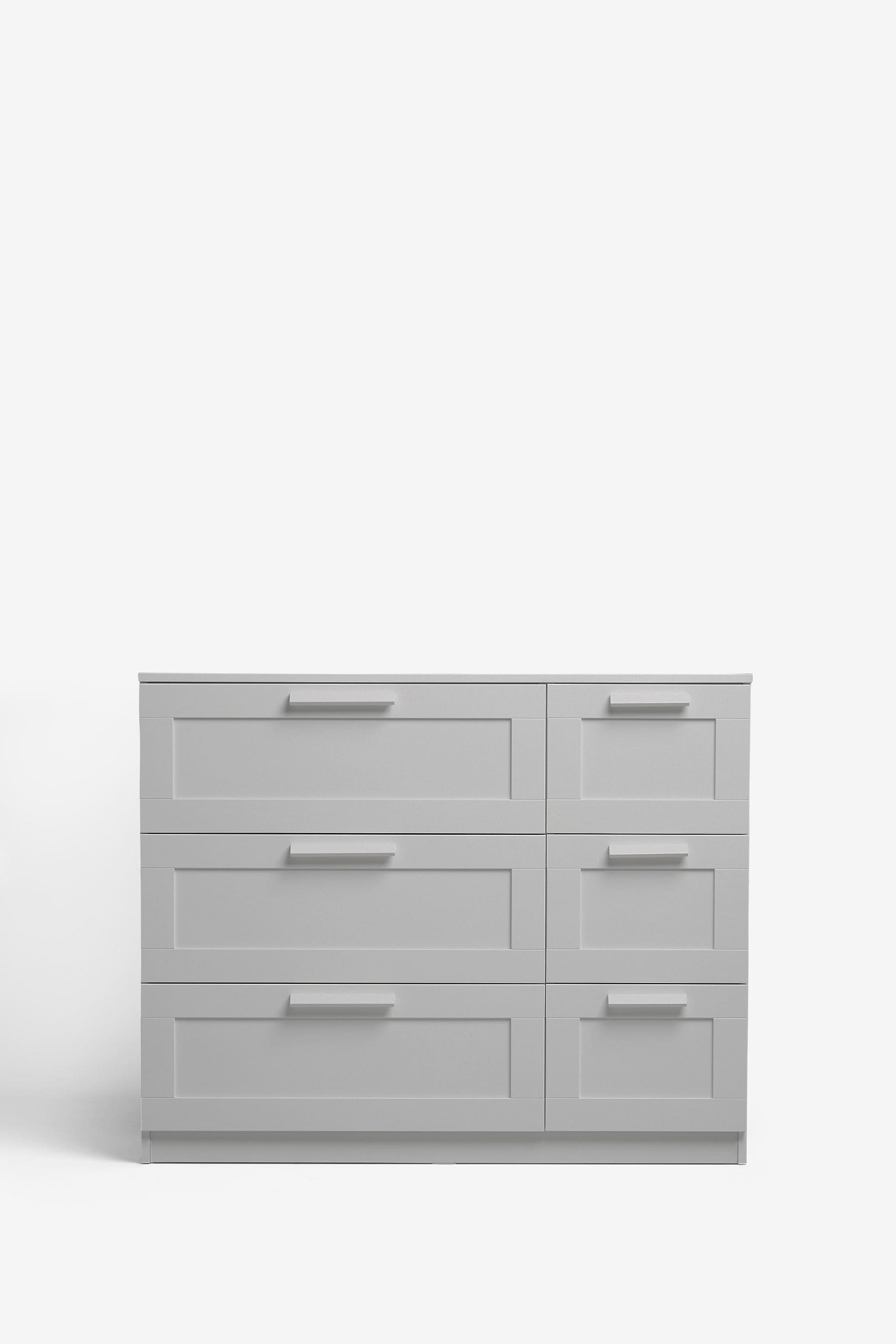 Grey Flynn 6 Drawer Chest of Drawers