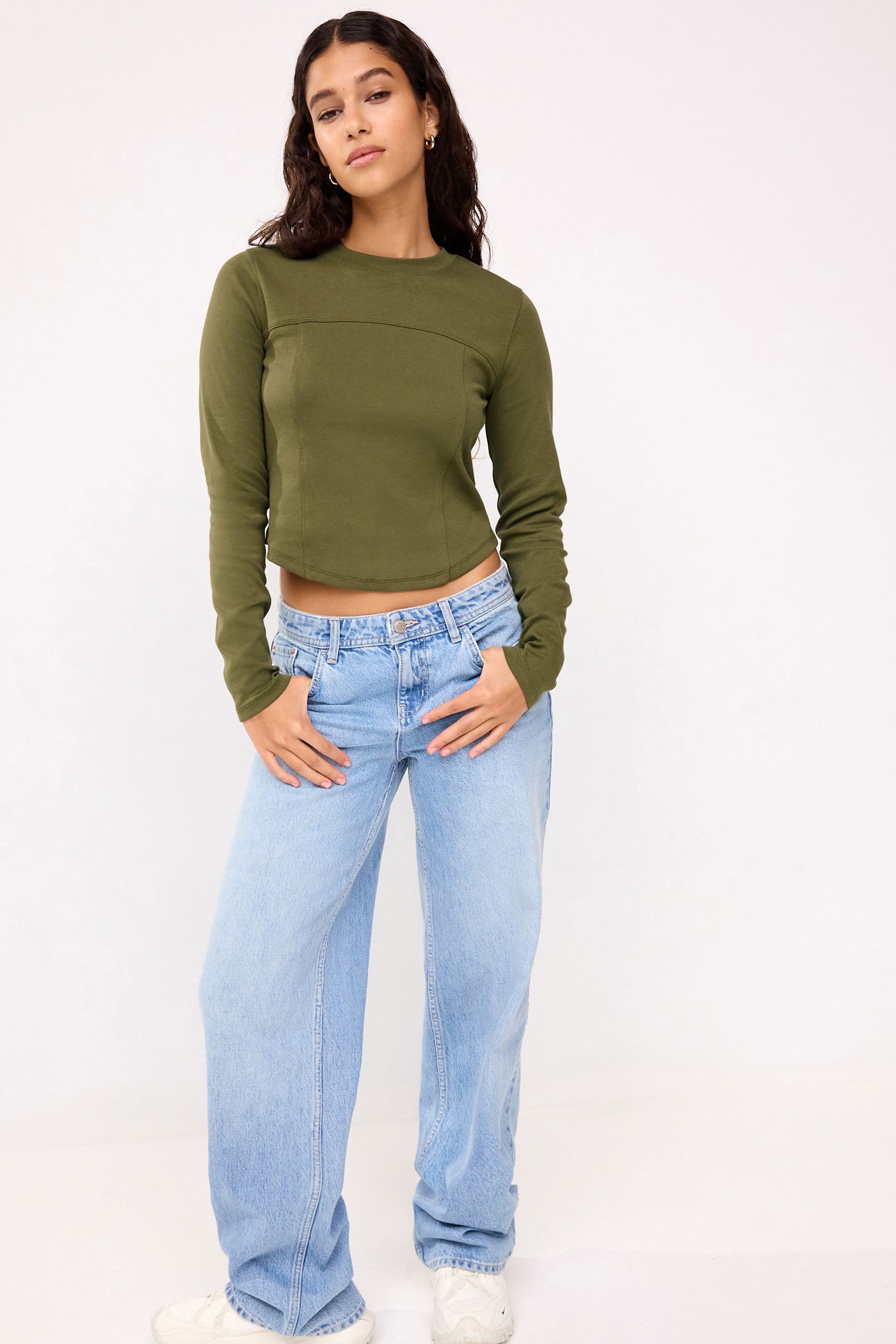Long sleeve corset top sales