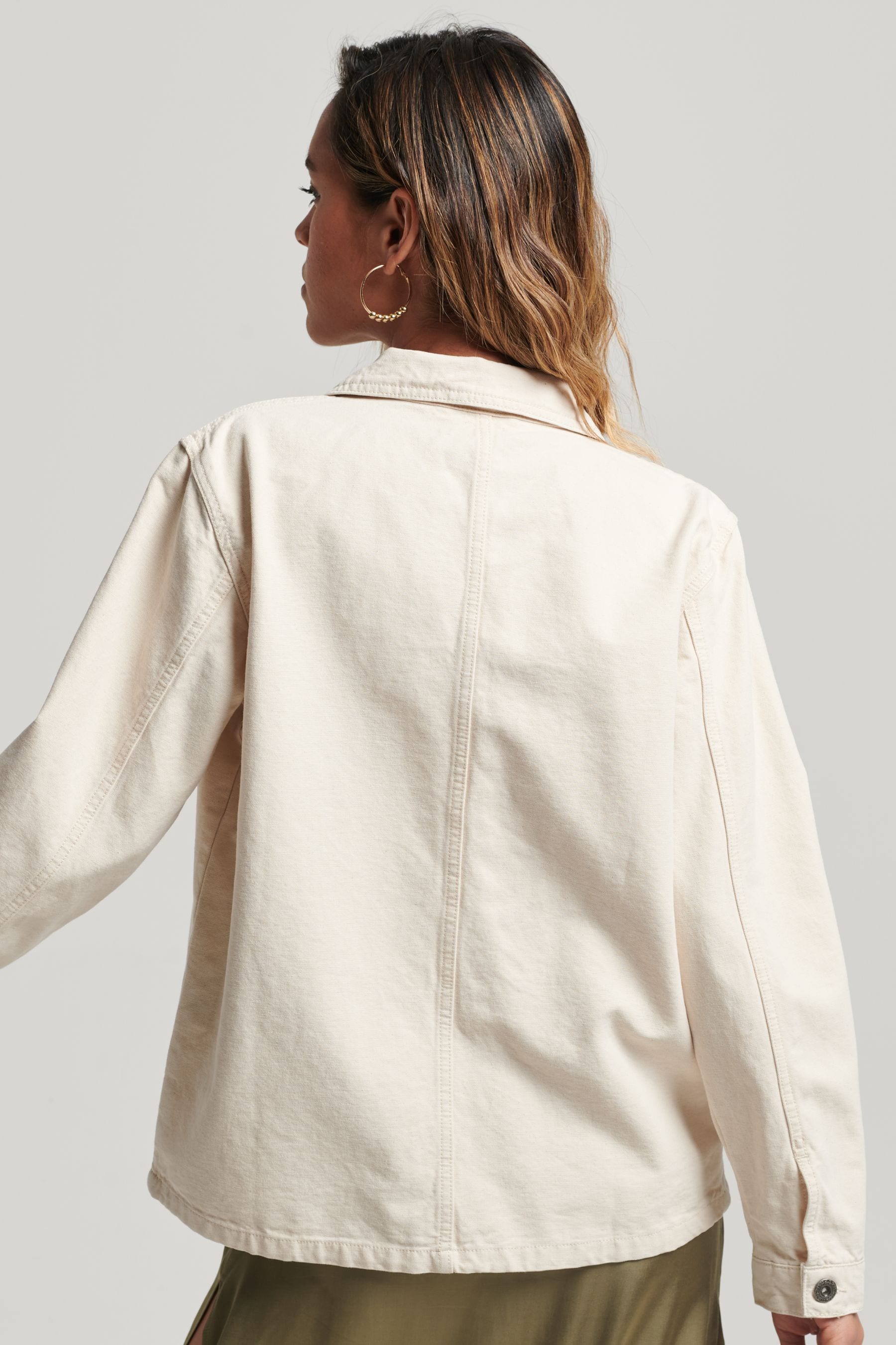 Superdry Cream 100 Cotton Vintage Chore Jacket