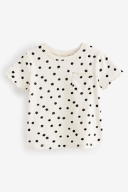 White Polka Dots Short Sleeve Scallop T-Shirt (3mths-7yrs) - Image 5 of 7