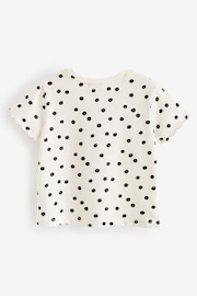 White Polka Dots Short Sleeve Scallop T-Shirt (3mths-7yrs) - Image 6 of 7