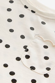 White Polka Dots Short Sleeve Scallop T-Shirt (3mths-7yrs) - Image 7 of 7