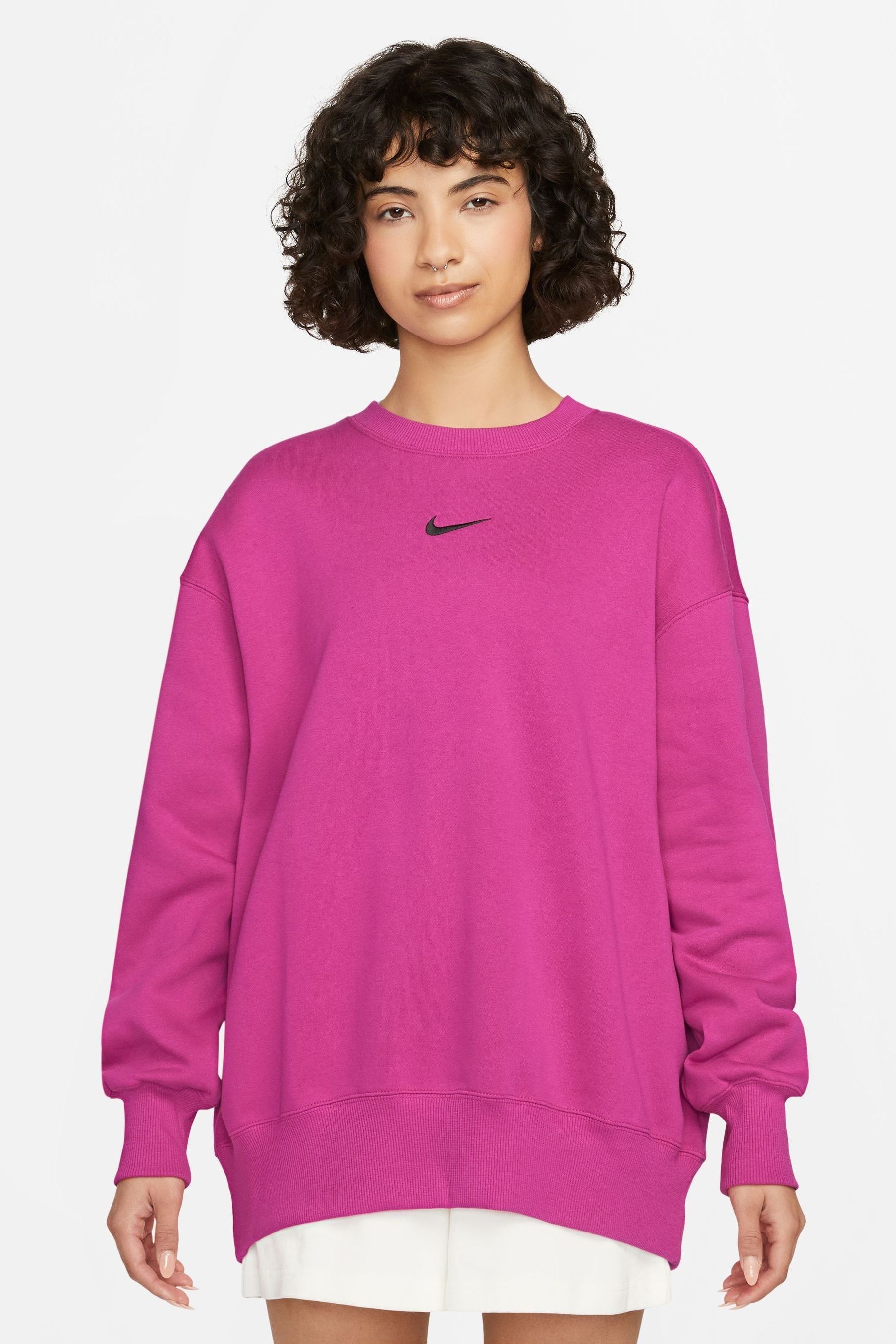 Nike pink mini new arrivals gold swoosh sweatshirt
