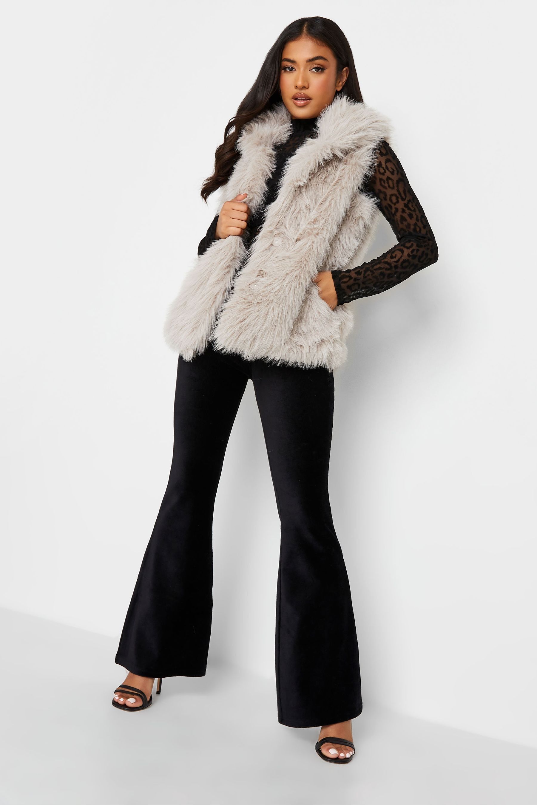 Petite faux deals fur gilet
