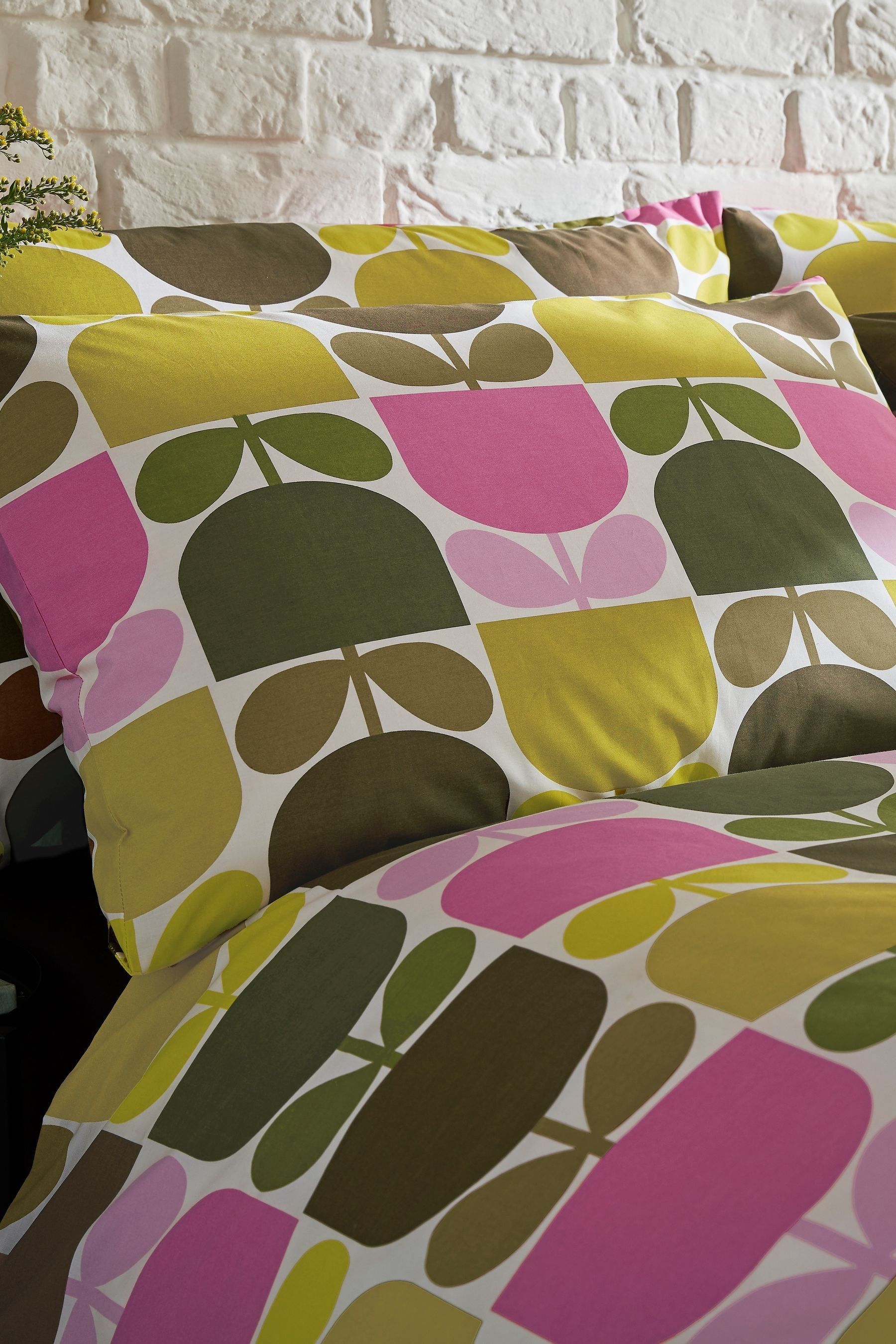 Orla Kiely Multi Block Stem 100 Cotton Pillowcases from Next Hong Kong