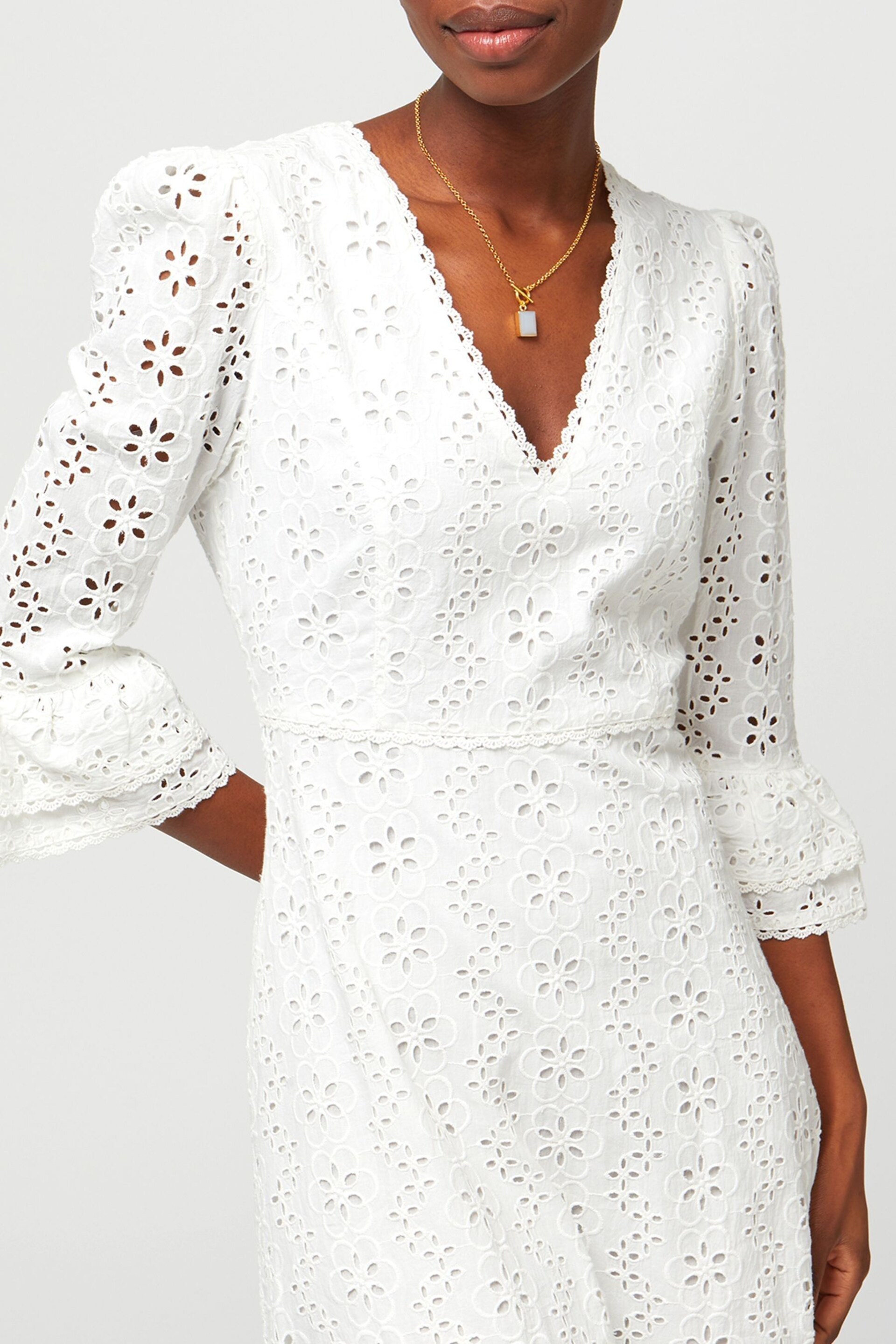 Aspiga Victoria Broderie White Dress - Image 7 of 8