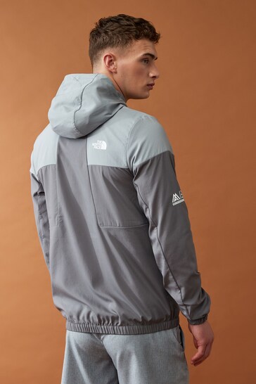 The North Face Grey Mens Mountain Athletics Wind Hooded Track Jacket
