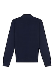 U.S. Polo Assn. Mens Grey Funnel Neck Quarter Zip Knit Sweatshirt - Image 7 of 8