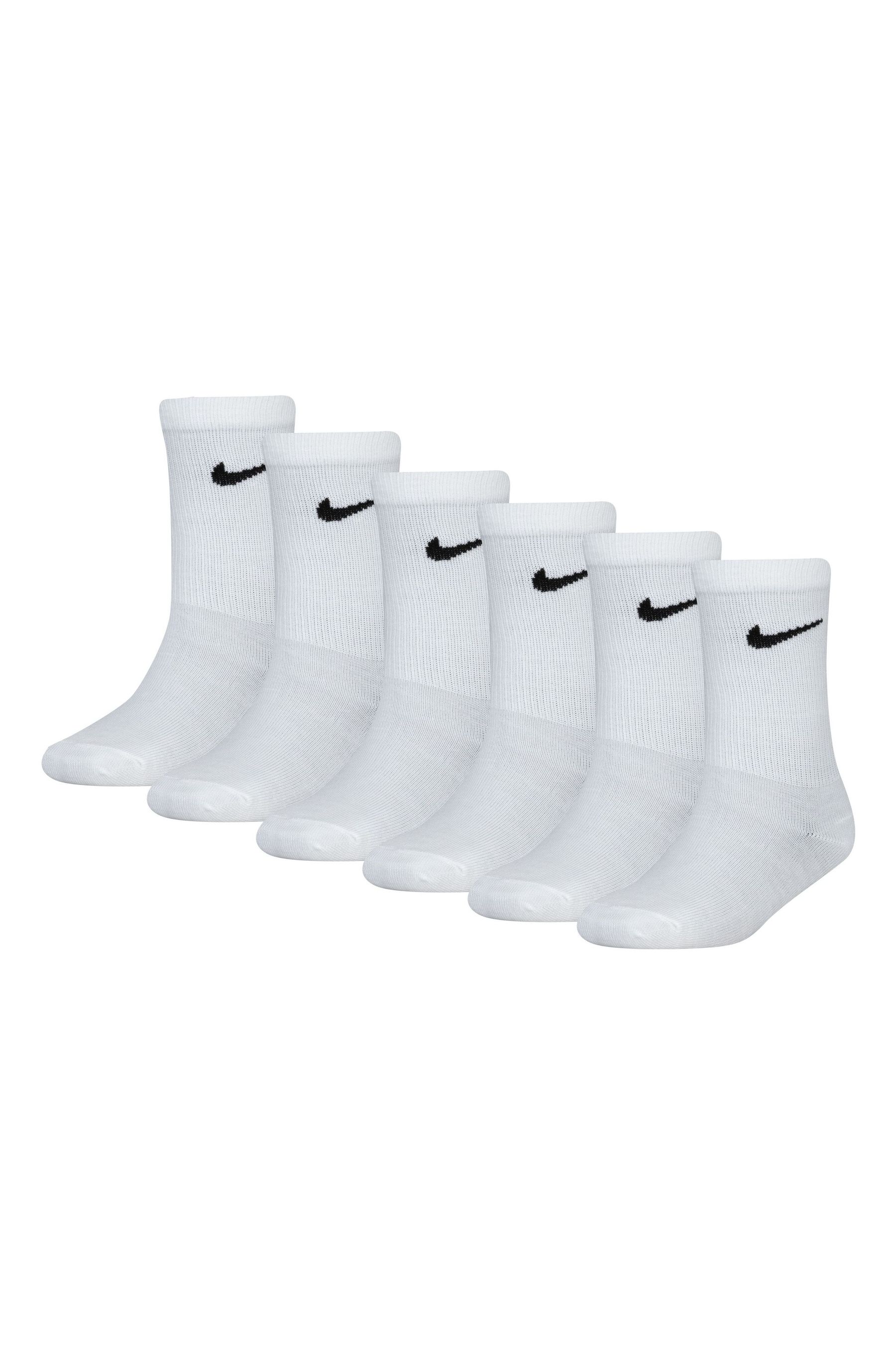 Buy Nike White Crew Socks 6 Pack Little Kids from the Next UK online shop