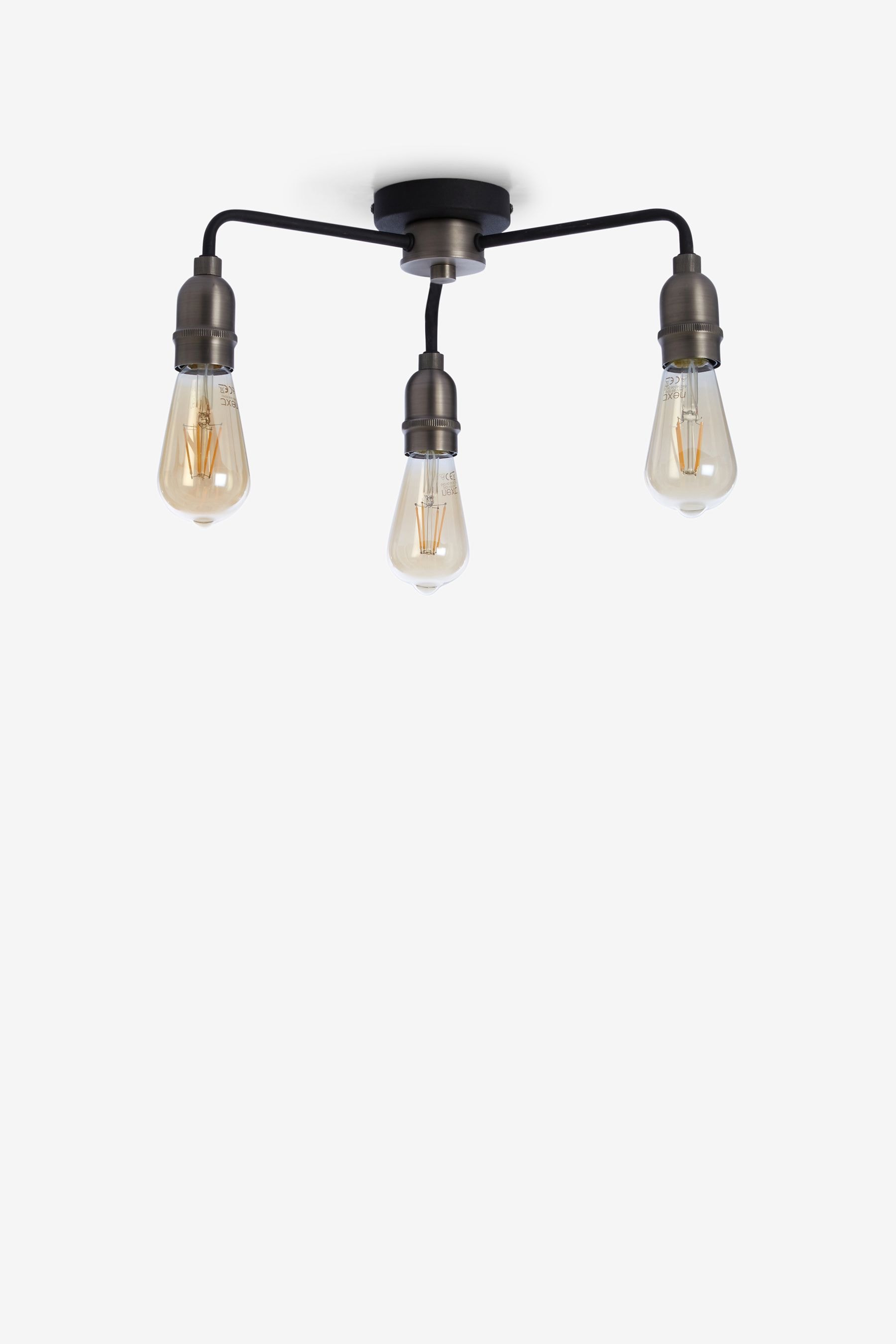 Buy Black Brooklyn Flush Ceiling Light from the Next UK online shop