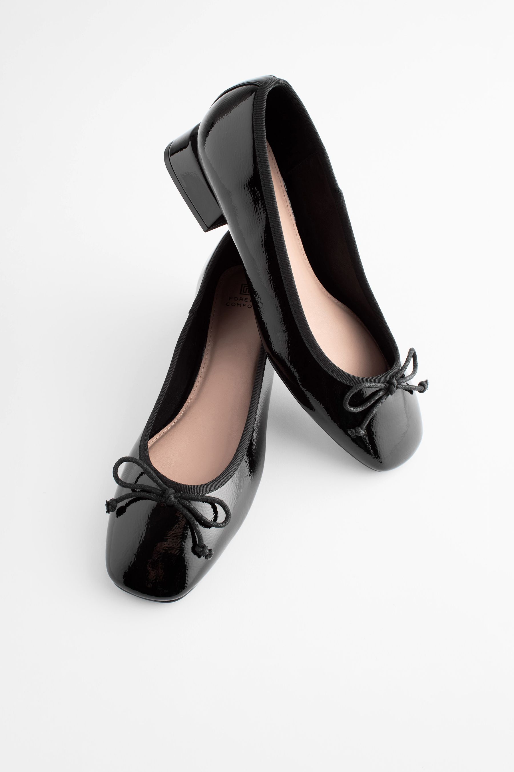 Block heel ballet shoes hotsell