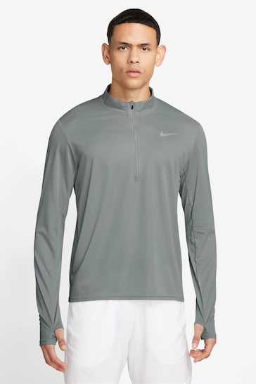 Nike Grey Dri-FIT Pacer Half Zip Running Top