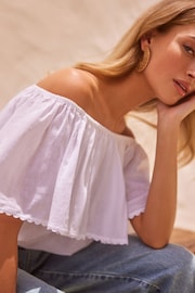 White Frill Summer Top - Image 6 of 8