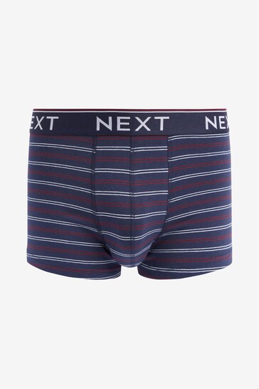 Red/White/Navy Blue Pattern 4 pack Hipsters