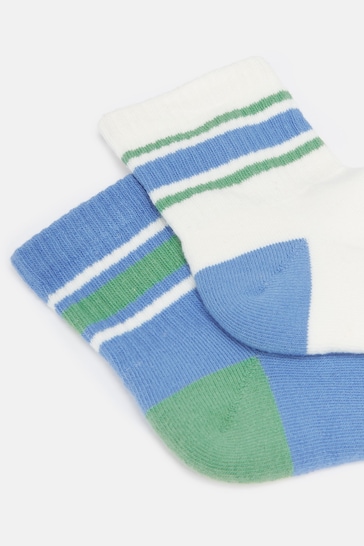 Joules Volley Blue & White Tennis Socks (2 Pack)