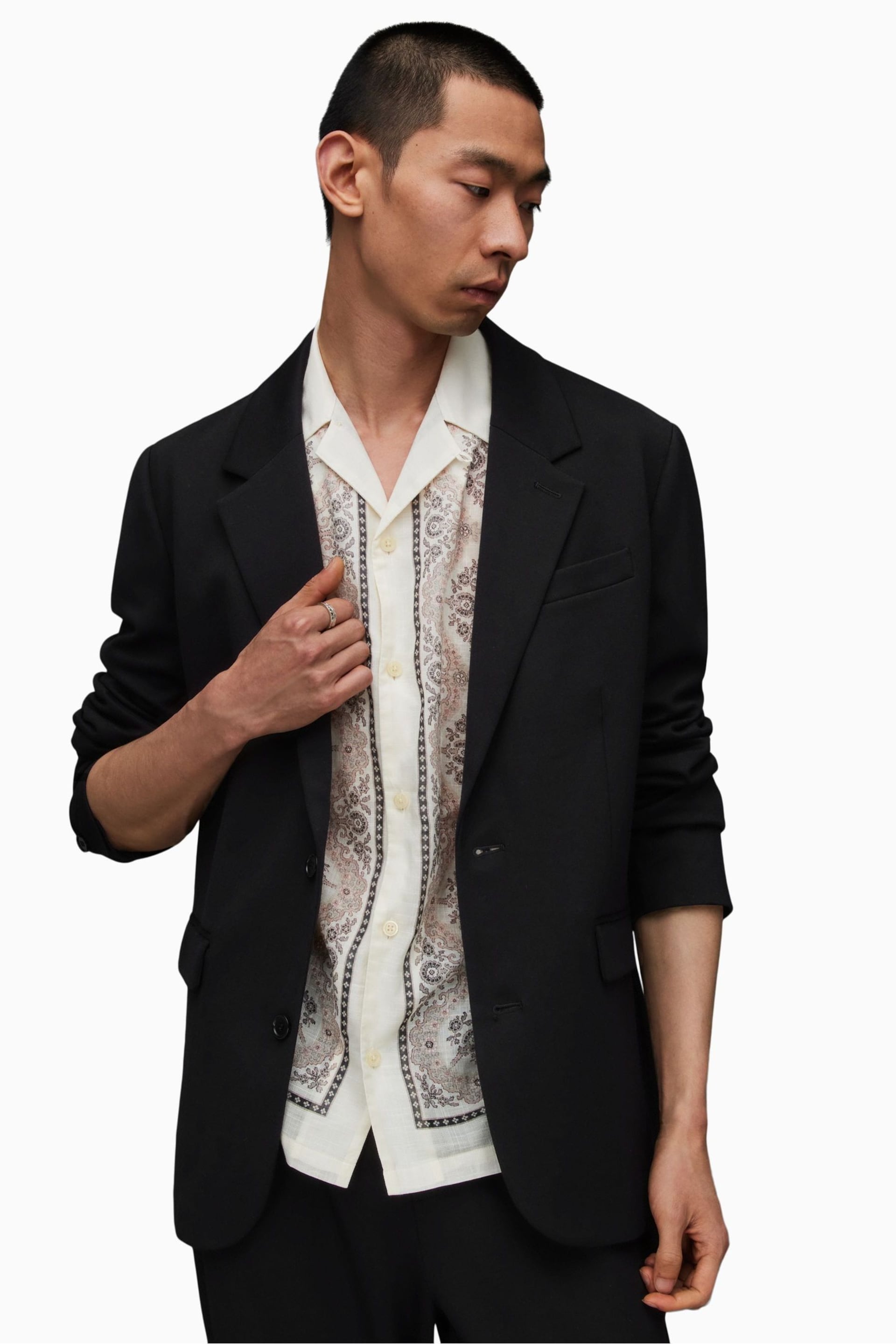 AllSaints Black Helm Blazer - Image 2 of 10