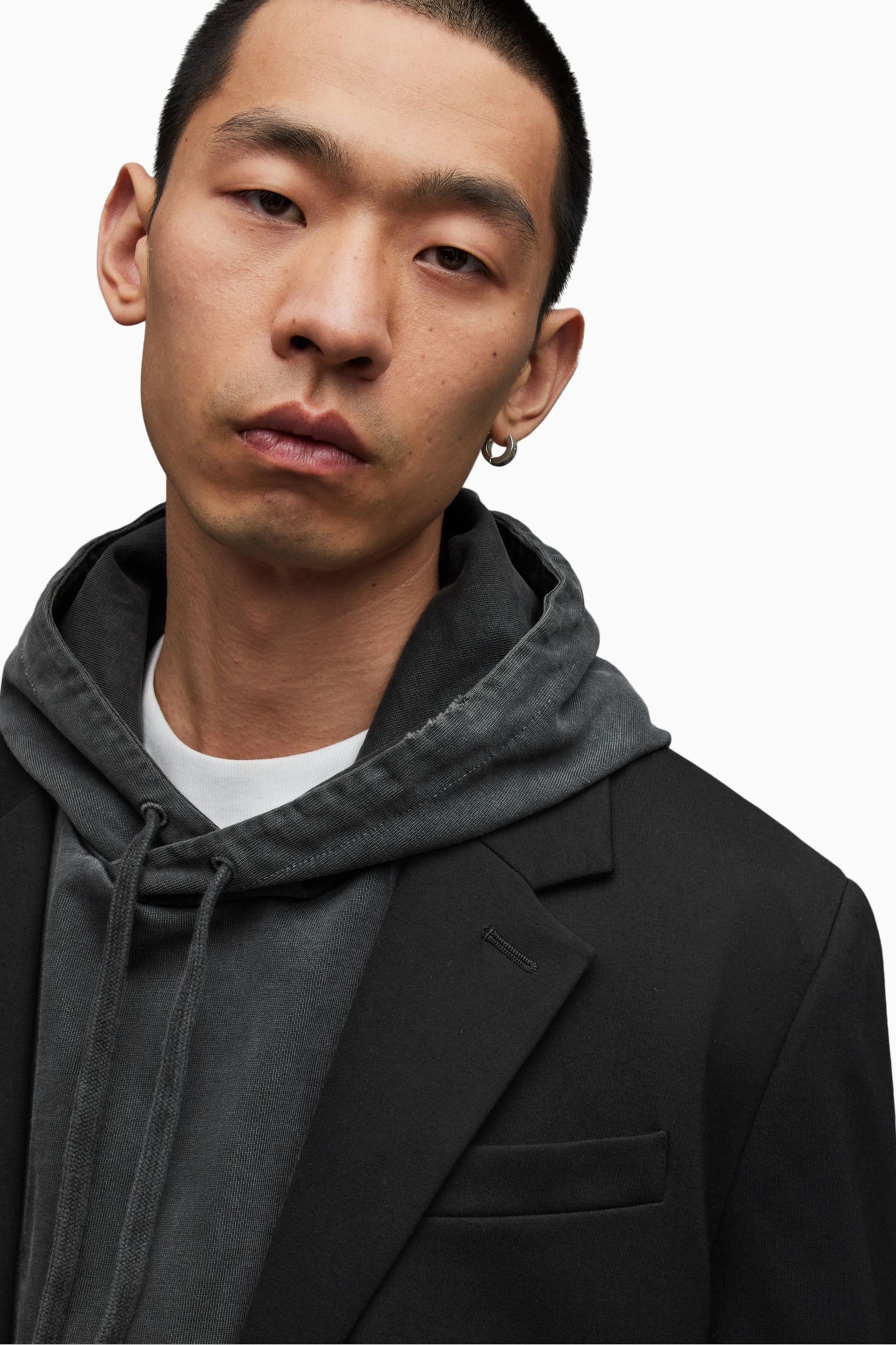 AllSaints Black Helm Blazer - Image 8 of 10