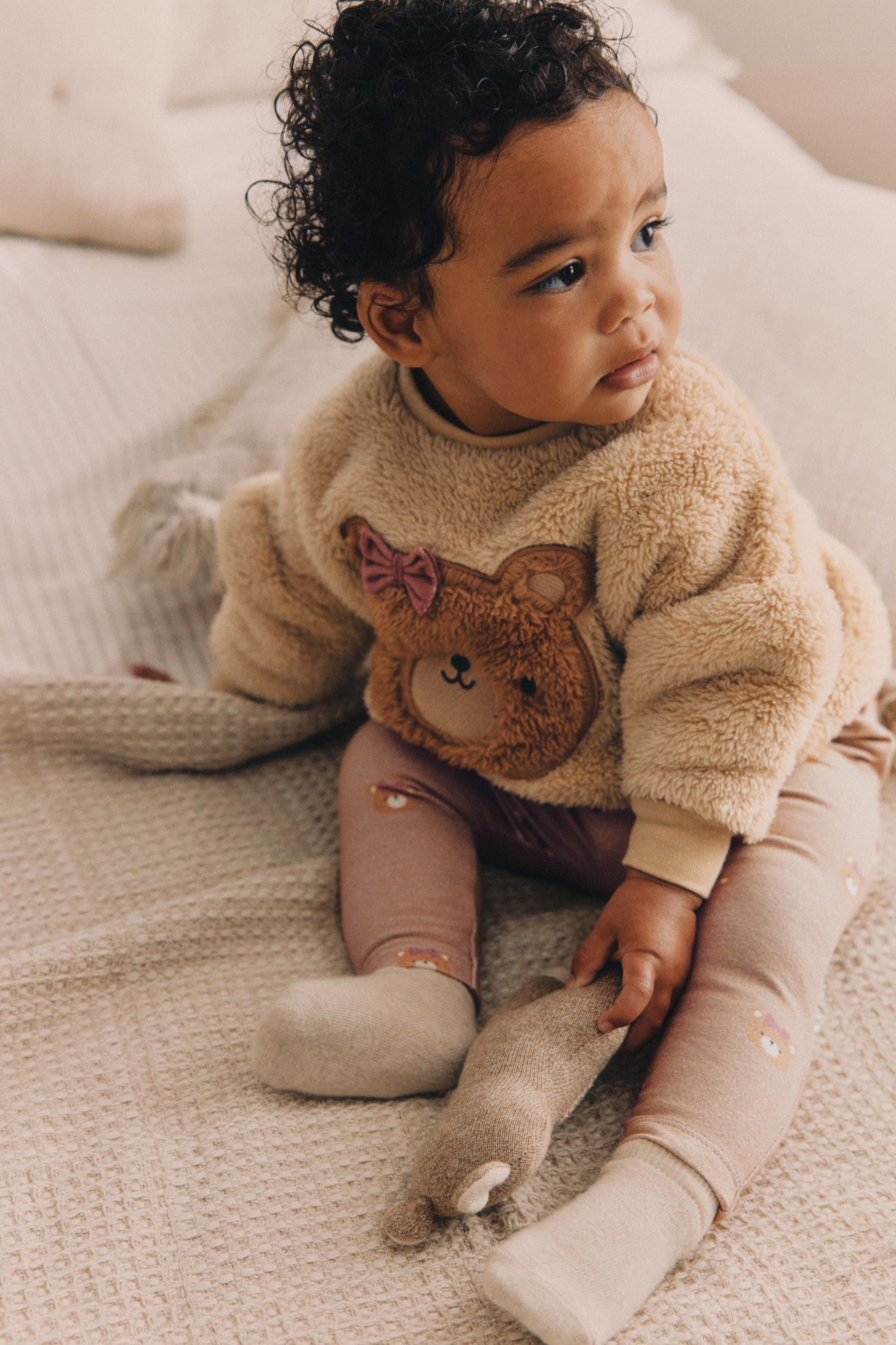 Baby fleece leggings top