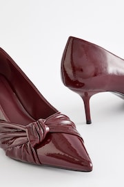 Berry Red Forever Comfort® Asymmetric Bow Kitten Heels - Image 7 of 11