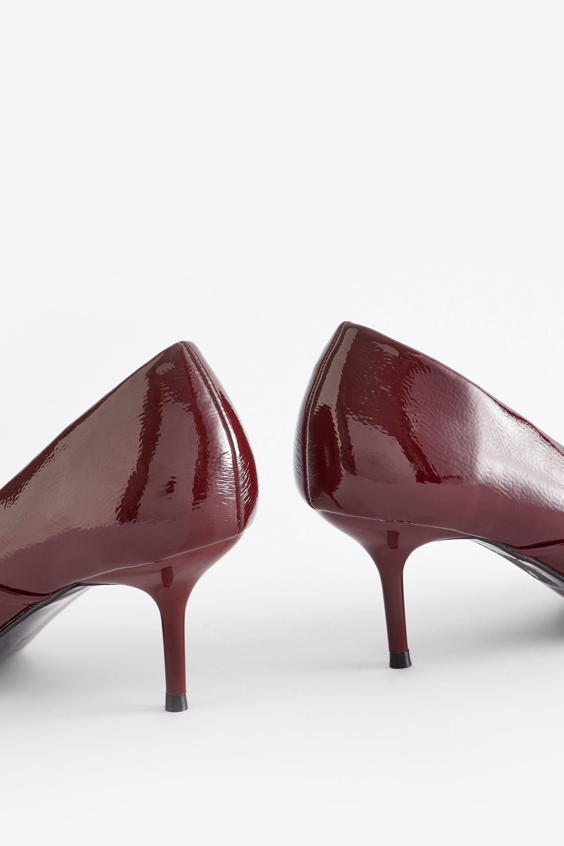 Berry Red Forever Comfort® Asymmetric Bow Kitten Heels - Image 8 of 11