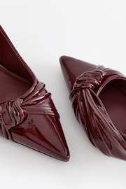 Berry Red Forever Comfort® Asymmetric Bow Kitten Heels - Image 9 of 11