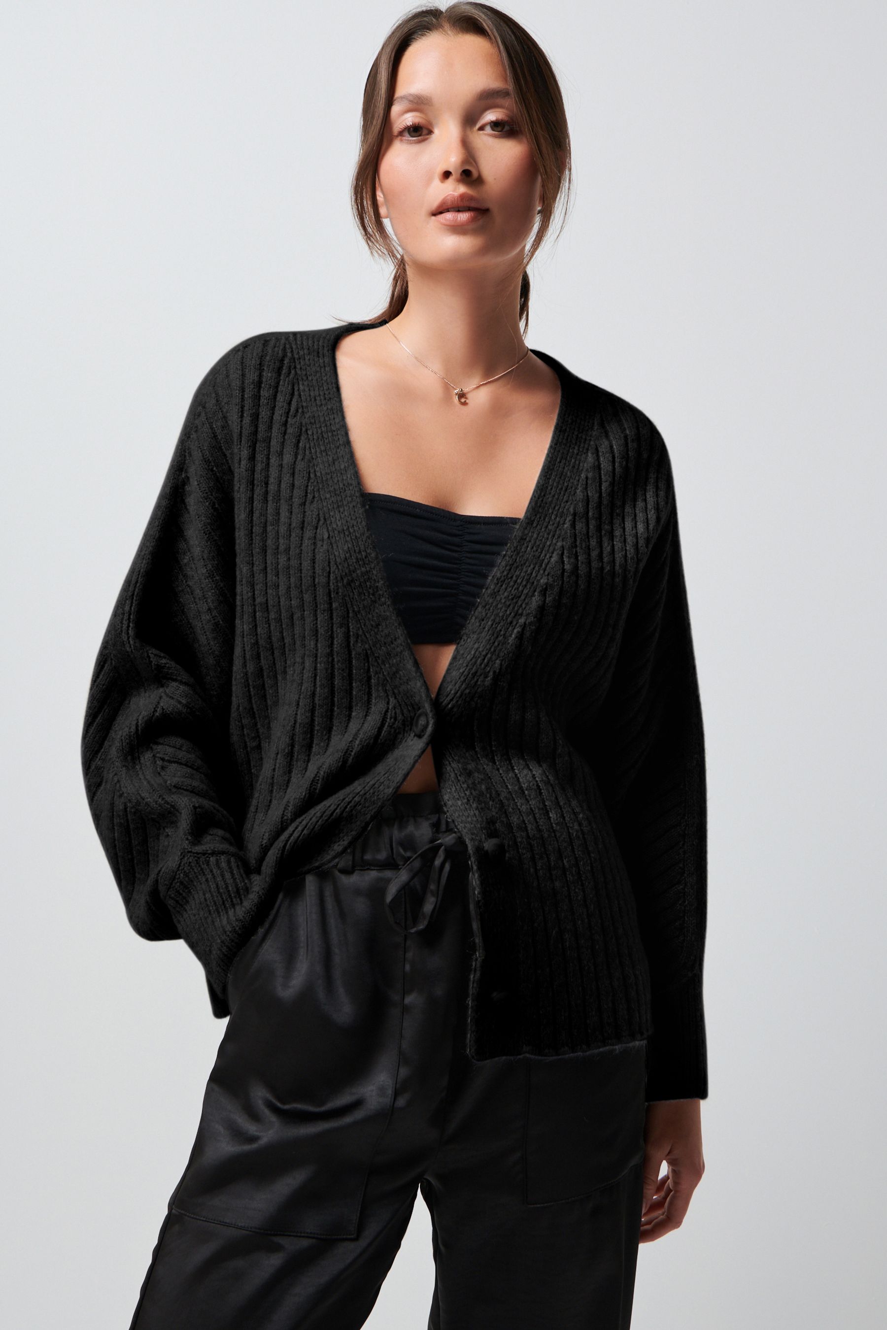Black dolman cardigan clearance
