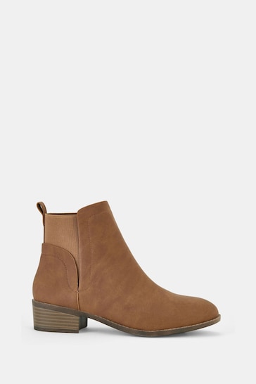 Novo Brown Dacre Flat Ankle Chelsea Boots