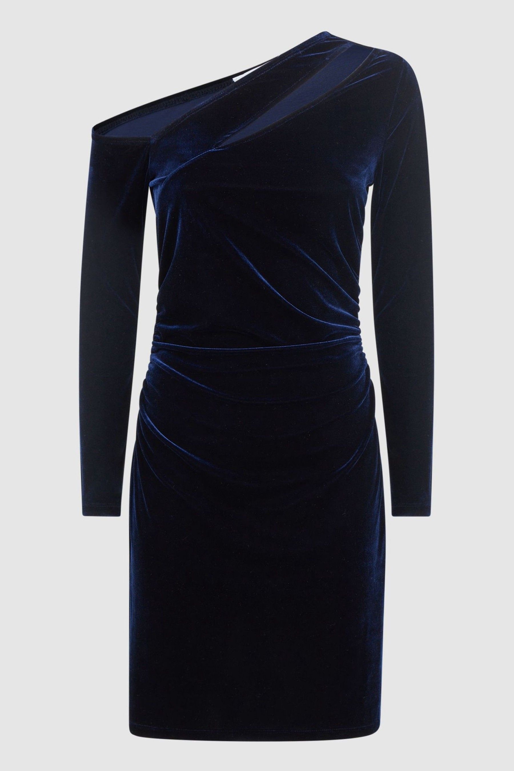 Buy Reiss Navy Camilla Velvet Off The Shoulder Mini Dress from the Next UK online shop