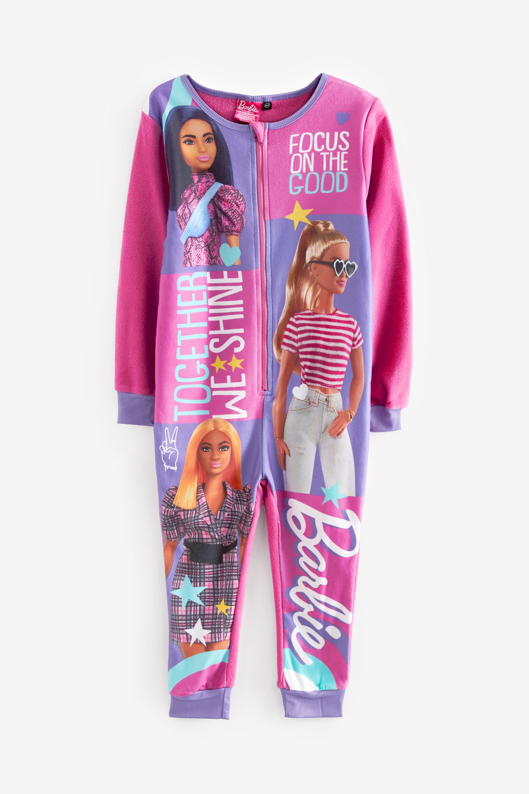 Buy Vanilla Underground Pink Barbie Fleece Kids All In One from the Next UK online shop