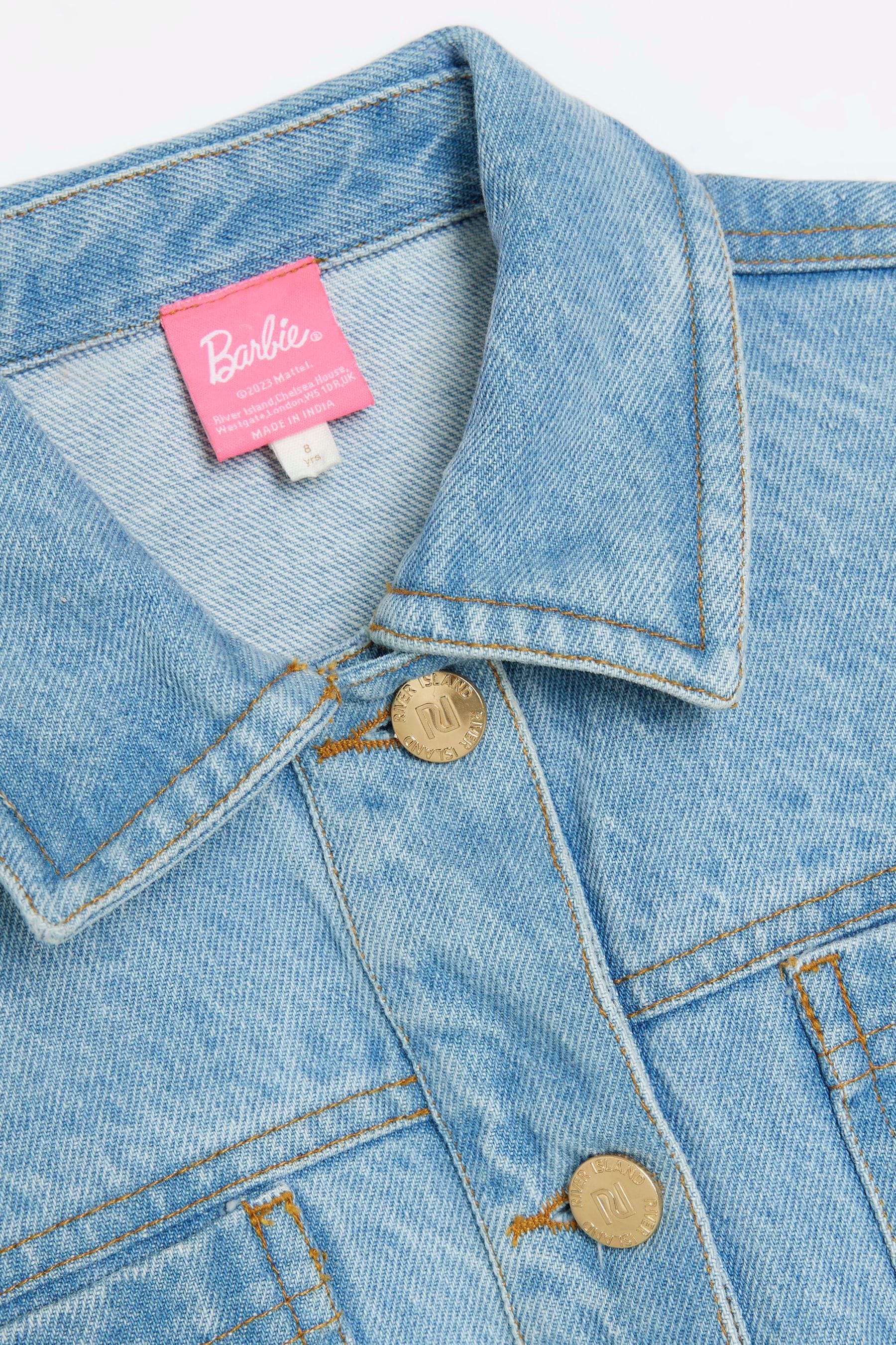 Buy River Island Girls Blue Barbie Denim Jacket from Next Austria