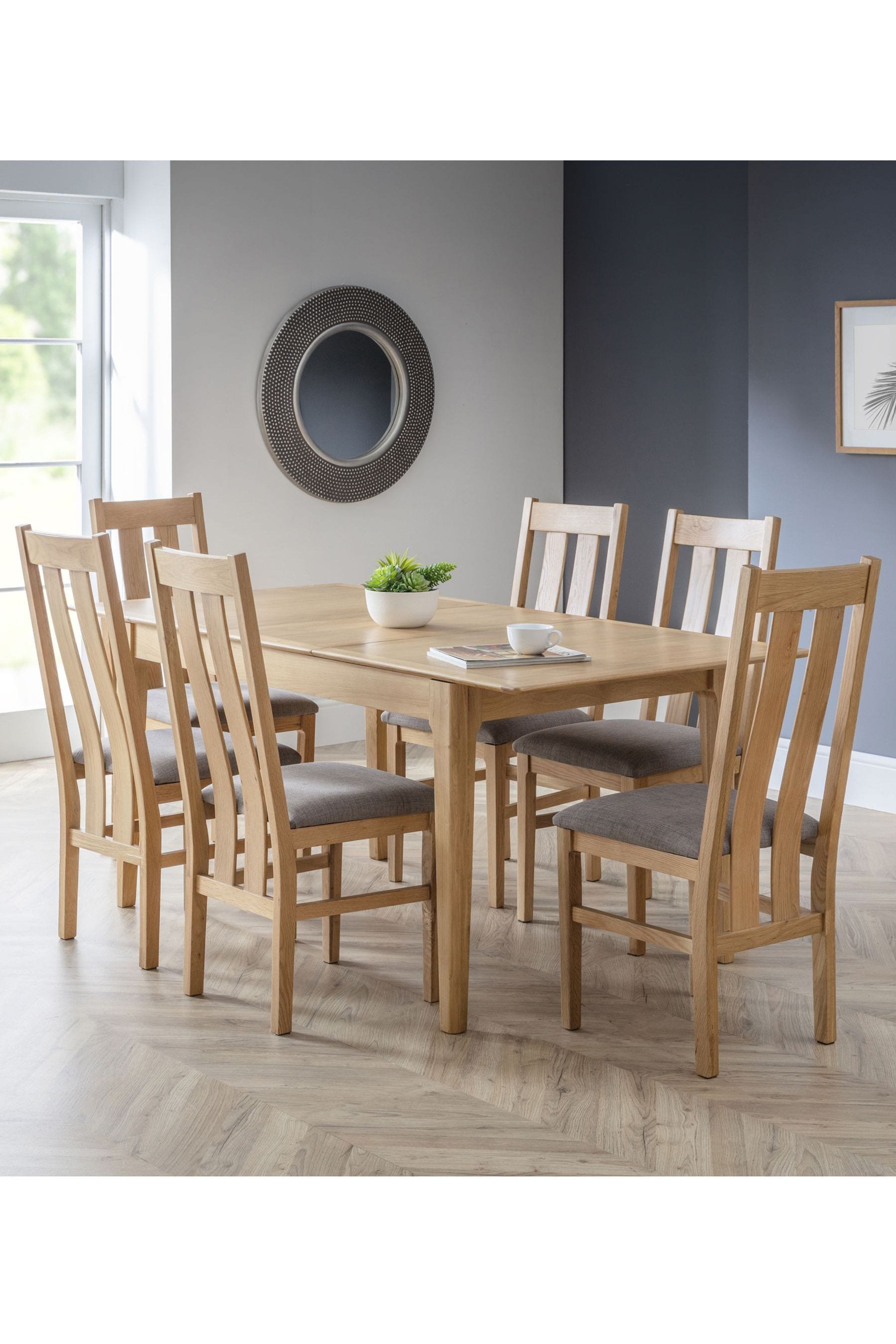 Julian Bowen Set of 2 Oak Cotswold Dining Chairs