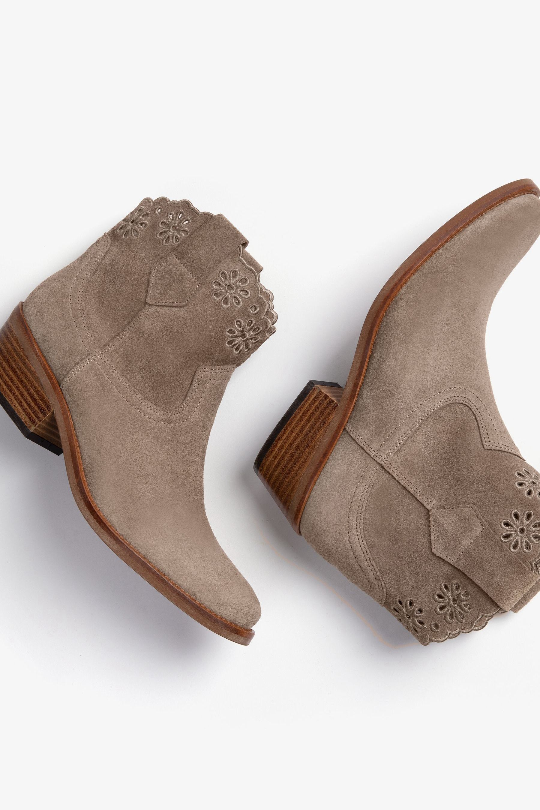 Buy Penelope Chilvers Cream Cali Broderie Suede Cowboy Boots from Next Canada