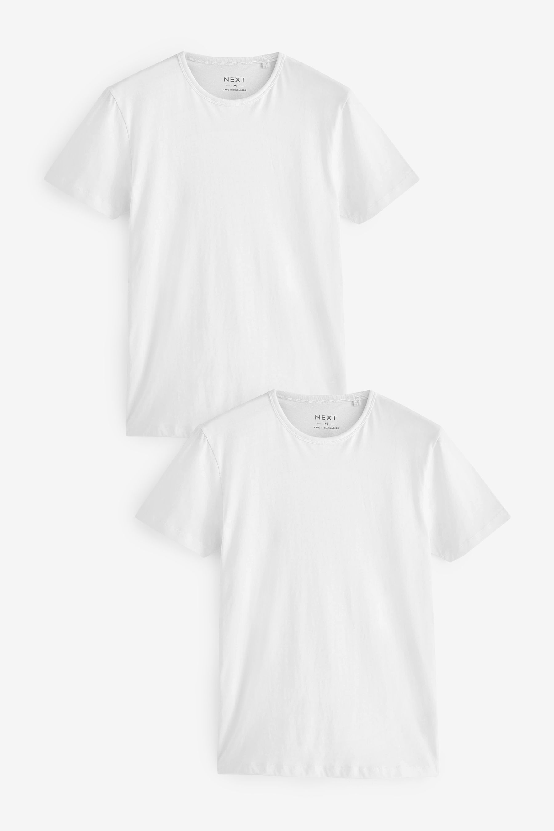 Buy White Slim Fit 100 Cotton Underwear T Shirts 2 Pack from the Next UK online shop