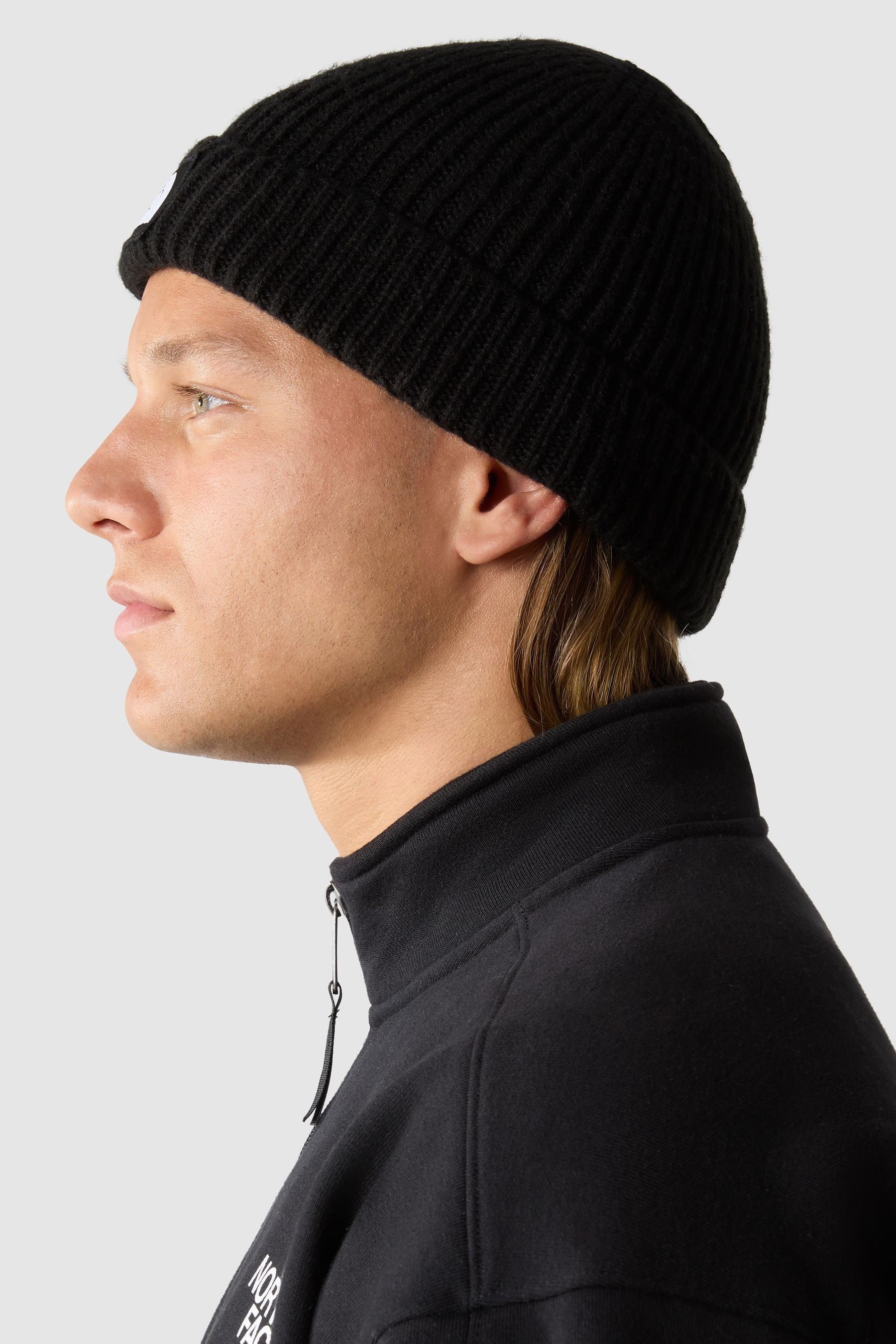 North face black beanie hot sale