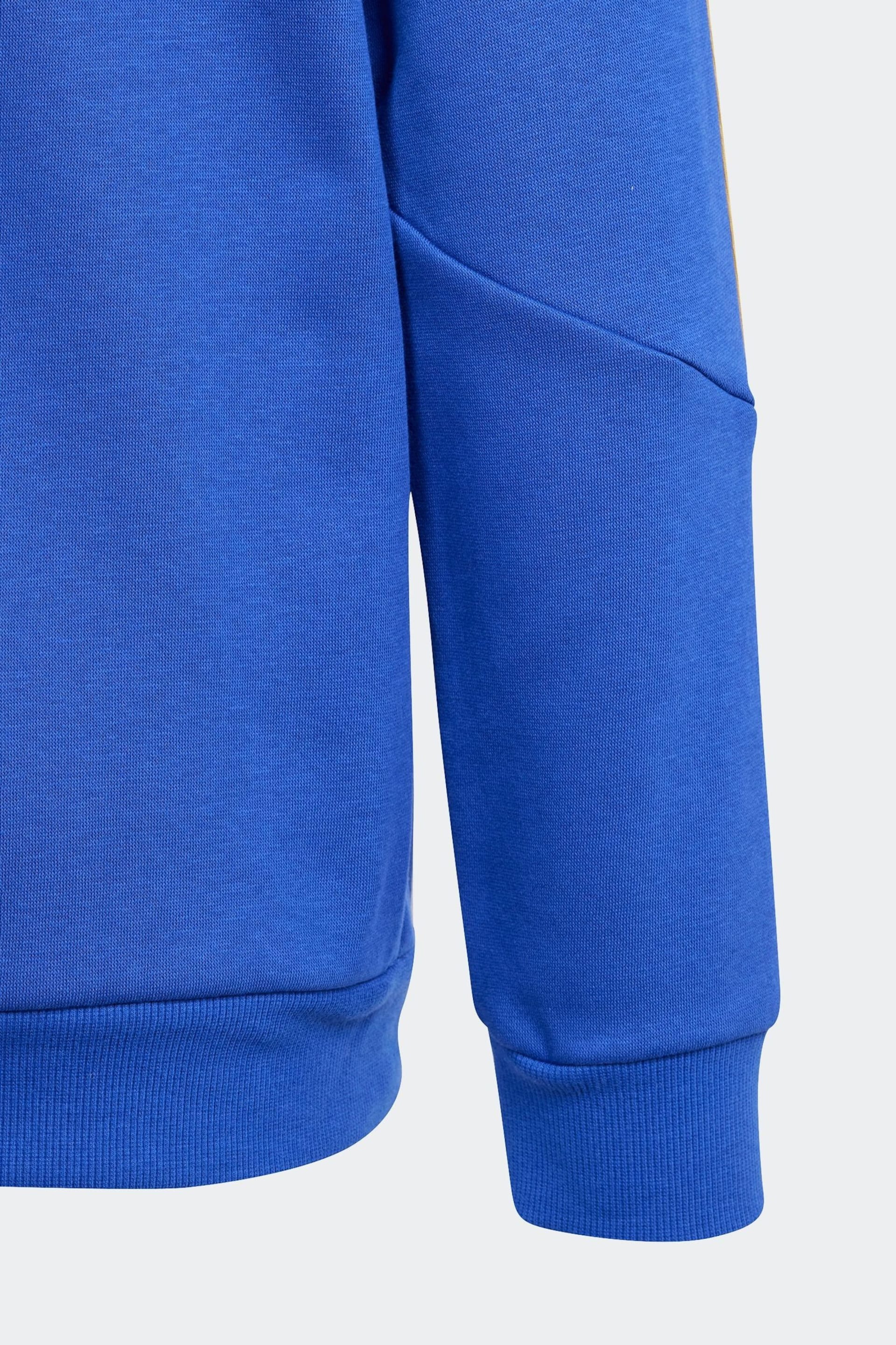 adidas Blue/White Kids Pitch 2 Street Messi Hoodie - Image 4 of 6