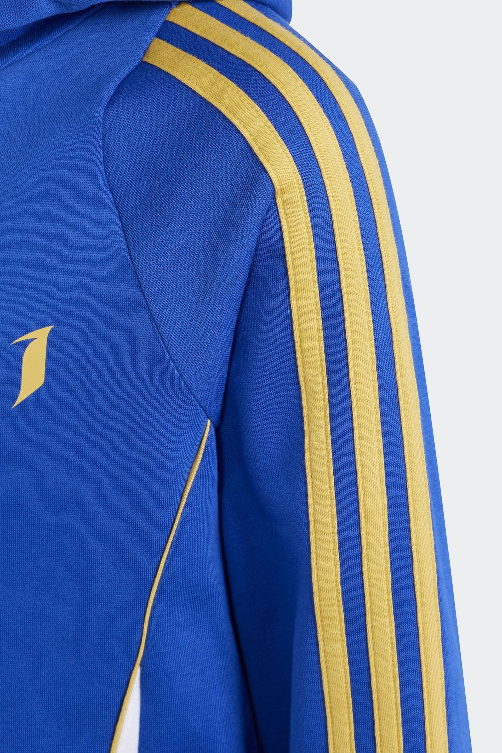 adidas Blue/White Kids Pitch 2 Street Messi Hoodie - Image 5 of 6