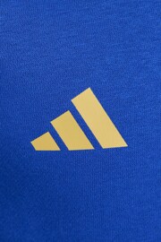 adidas Blue/White Kids Pitch 2 Street Messi Hoodie - Image 6 of 6