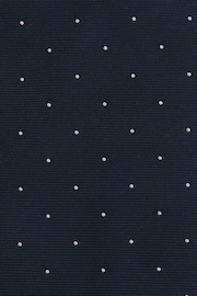 Reiss Navy Liam Silk Polka Dot Tie - Image 5 of 5
