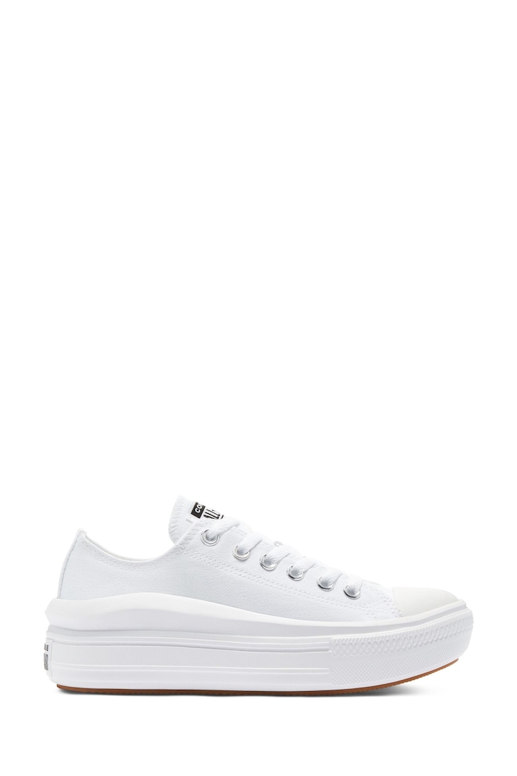 Converse White All Star Move Chuck Ox Platform Trainers - Image 3 of 3