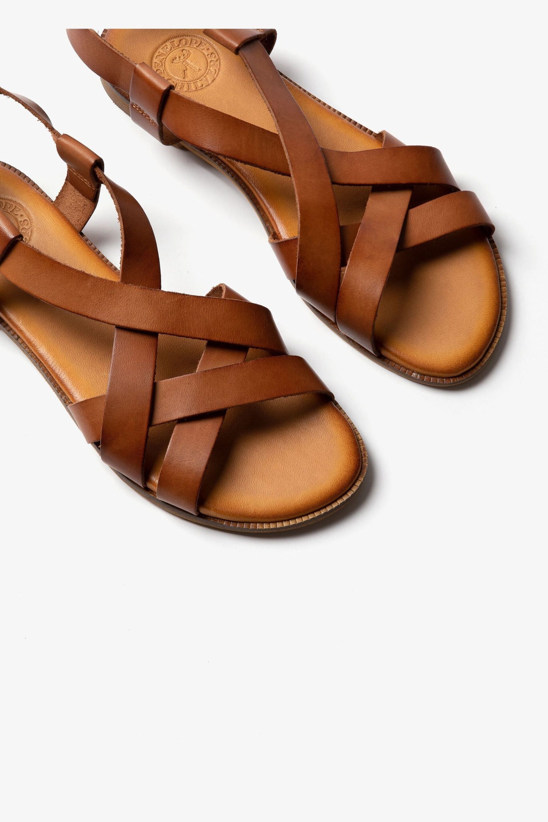 Penelope Chilvers Buttercup Brown Leather Sandals - Image 4 of 5